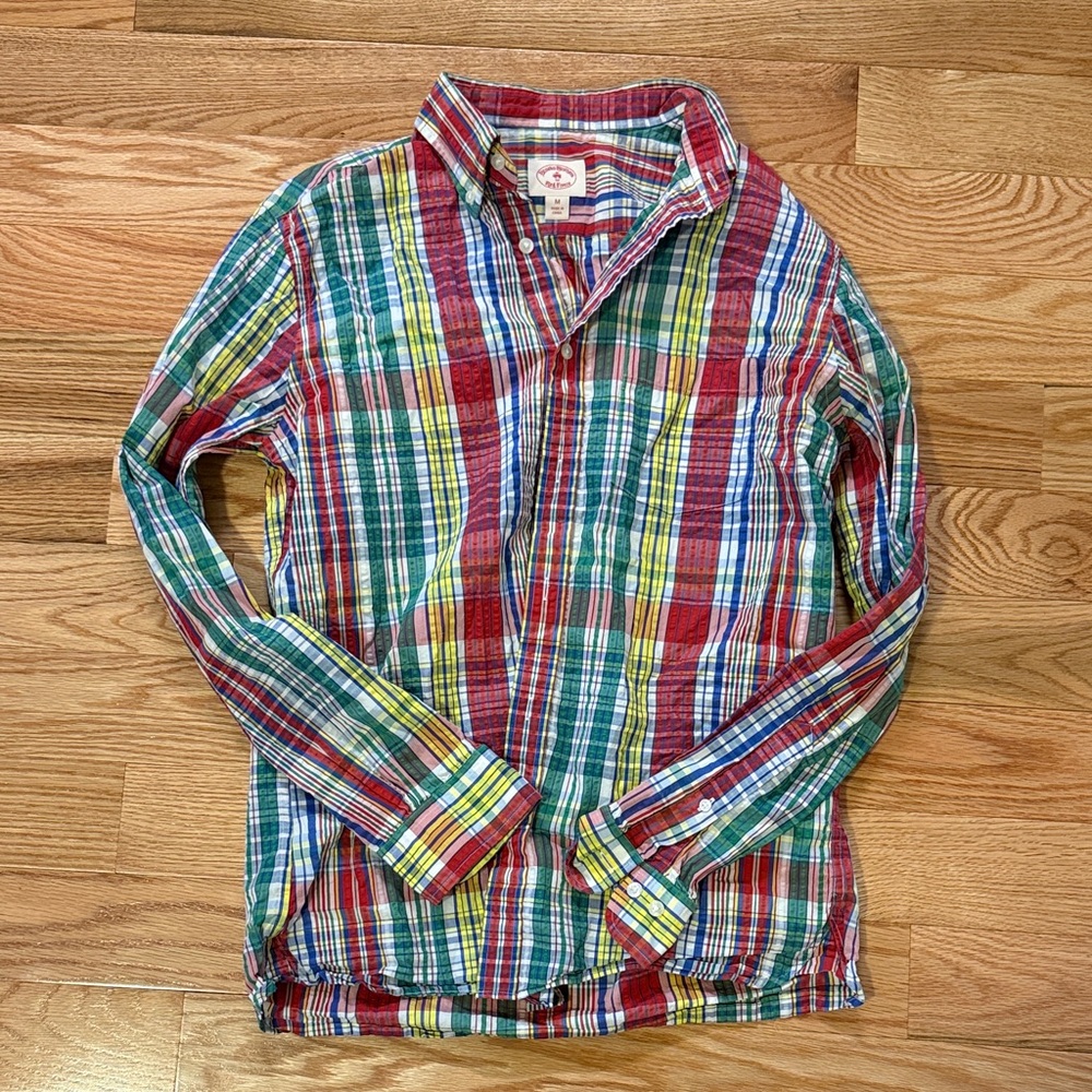 Brooks brothers ‘Red fleece’ colorful Plaid Men's Shirt